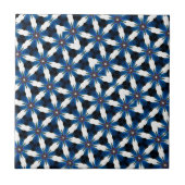 Alle zwart-wit & blauw tegeltje (Voorkant)