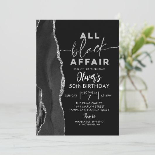 Alle zwarte affaire: geboorte van volwassen baby's kaart (Staand voorkant)