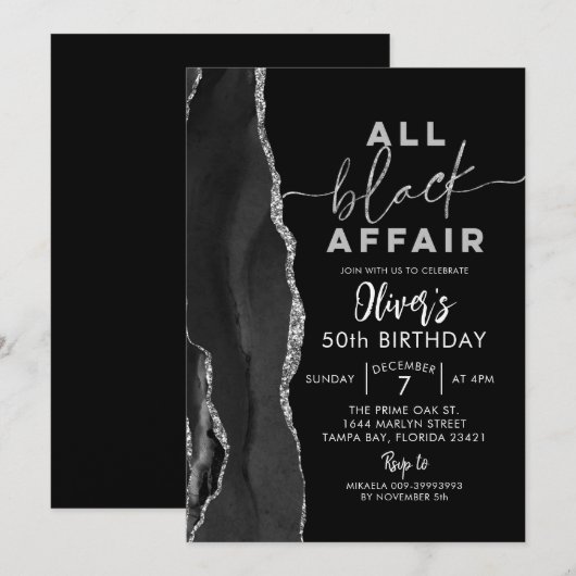 Alle zwarte affaire: geboorte van volwassen baby's kaart (Voorkant / Achterkant)