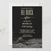 Alle zwarte-affaire-verjaardagsfeesten kaart (Voorkant)