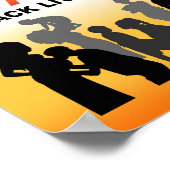 Alle zwarte liften poster (Hoek)