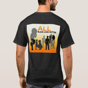 Alle zwarte liften t-shirt
