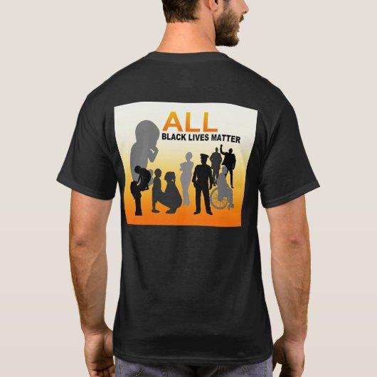 Alle zwarte liften t-shirt (Achterkant)