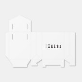 Alle zwarte stukken, één wit, schaakstukken bedankdoosjes (Uitgevouwen)