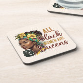 Alle zwarte vrouwen zijn koninginnen bier onderzetter (Linkerzijde)