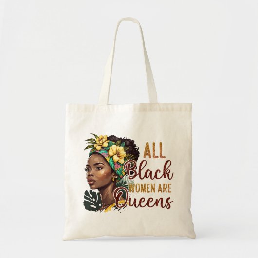 Alle zwarte vrouwen zijn koninginnen tote bag (Voorkant)