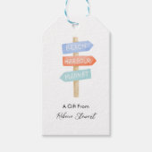 Alledaags strandbord cadeau van Gepersonaliseerd Cadeaulabel (Voorkant)