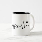 Alledaagse elegantie: gepersonaliseerde koffie-Mok Tweekleurige Koffiemok (Voorkant rechts)