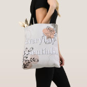 'Alledaagse Essentials' Minimalistische bloemensch Tote Bag (Dichtbij)