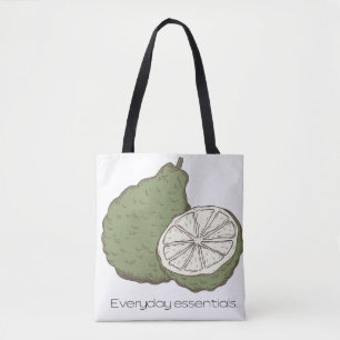 'Alledaagse Essentials' Organische Groene Citrus B Tote Bag