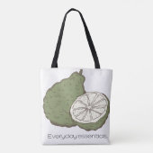 'Alledaagse Essentials' Organische Groene Citrus B Tote Bag (Achterkant)