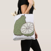 'Alledaagse Essentials' Organische Groene Citrus B Tote Bag (Dichtbij)