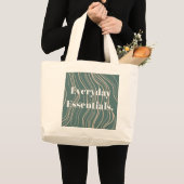 'Alledaagse Essenties' Modern Minimalistisch Grote Tote Bag (Voorkant (product))
