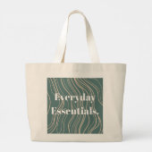 'Alledaagse Essenties' Modern Minimalistisch Grote Tote Bag (Achterkant)
