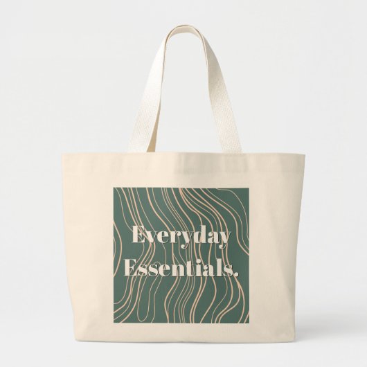 'Alledaagse Essenties' Modern Minimalistisch Grote Tote Bag (Voorkant)