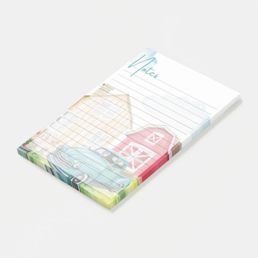 Alledaagse grillen – geïllustreerde notities post-it® notes (Schuin)