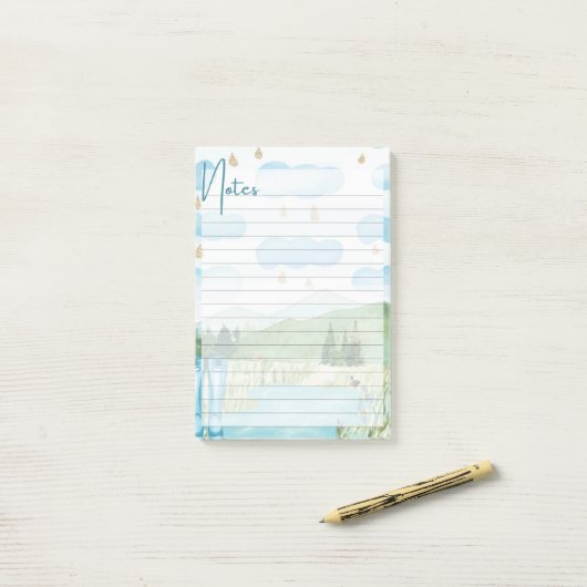 Alledaagse grillen – geïllustreerde notities post-it® notes (Op bureau)