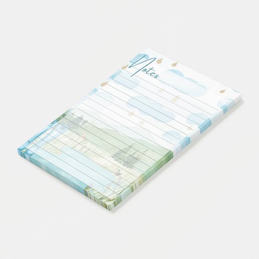 Alledaagse grillen – geïllustreerde notities post-it® notes (Schuin)