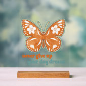 alledaagse inspiratie word art vlinder Acryl Bord (Neutraal)