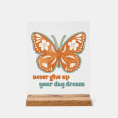 alledaagse inspiratie word art vlinder Acryl Bord (Voorkant)