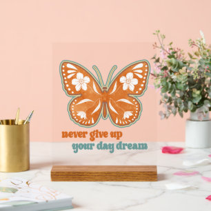 alledaagse inspiratie word art vlinder Acryl Bord