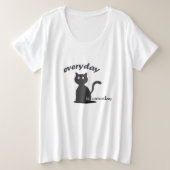 alledag is caturday grote maat t-shirt (Design voorkant)