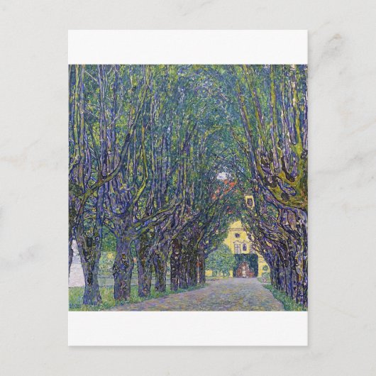 Allee in Schloss Kammer, Gustav Klimt Briefkaart (Voorkant)