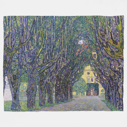 Allee in Schloss Kammer, Gustav Klimt Fleece Deken (Voorkant (Horizontaal))