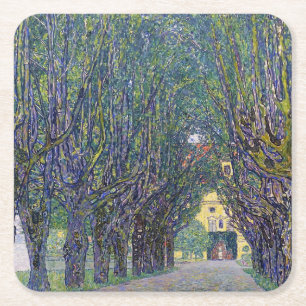 Allee in Schloss Kammer, Gustav Klimt Kartonnen Onderzetters