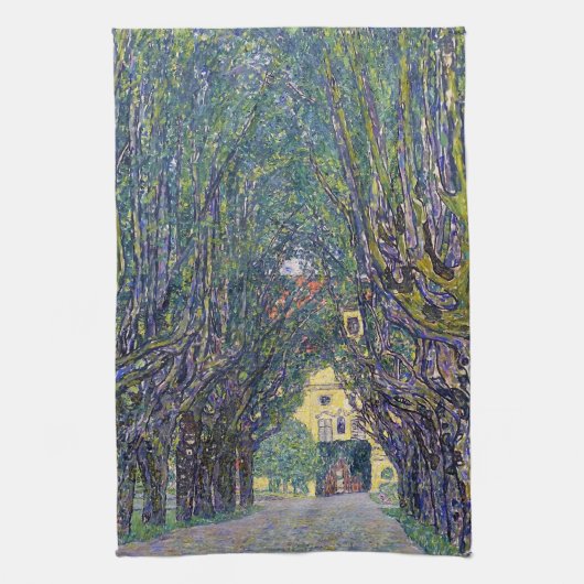 Allee in Schloss Kammer, Gustav Klimt Theedoek (Verticaal)