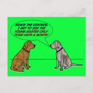 Alleen 4 dagen per maand naar de jonge master briefkaart