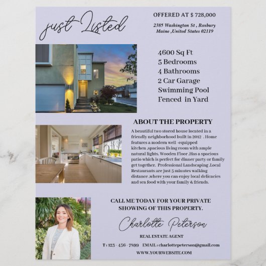 Alleen aangeboden als agent voor onroerend goed flyer (Voorkant)