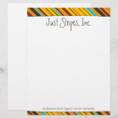 Alleen aanpasbare strippes briefhoofd sjabloon (Voorkant / Achterkant)