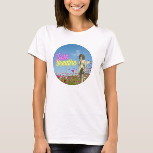 Alleen Ademhalen Vintage Engel Veranderde Kunstmag T-shirt