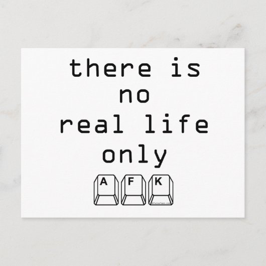 Alleen AFK Briefkaart (Voorkant)