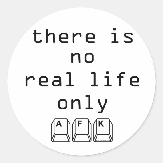Alleen AFK Ronde Sticker (Voorkant)