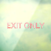 Alleen afsluiten - Transparant plakbord voor de ve Raamsticker (Vel 3)