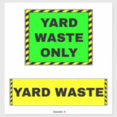 Alleen afval van de werf (vuilnisbak) Geelgroen Sticker (Vel)