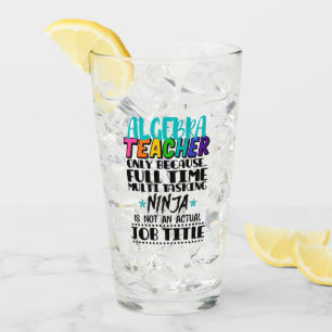 Alleen algebra-leraar omdat fulltime multi glas