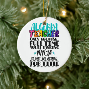 Alleen algebra-leraar omdat fulltime multi keramisch ornament