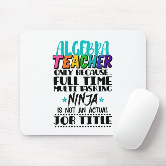 Alleen algebra-leraar omdat fulltime multi muismat (Met muis)