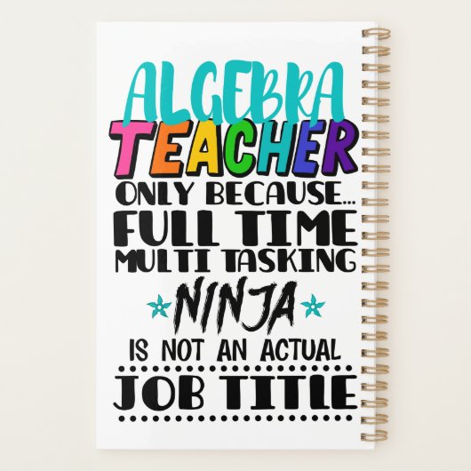 Alleen algebra-leraar omdat fulltime multi planner (Achterkant)