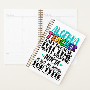 Alleen algebra-leraar omdat fulltime multi planner