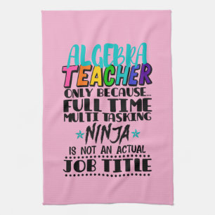 Alleen algebra-leraar omdat fulltime multi theedoek