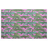 Alleen alligators groen roze stof (Fat Quarter)