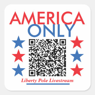 Alleen Amerika - Versie 01 Vierkante Sticker