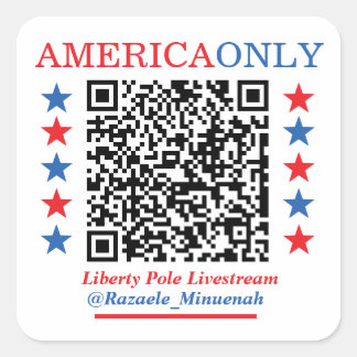 Alleen Amerika - Versie 04 Vierkante Sticker