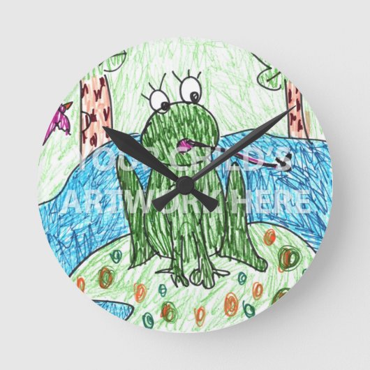 Alleen Art Clock $21,95 Ronde Klok (Voorkant)