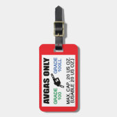 alleen AVGAS/100LL-brandstof Bagagelabel (Voorkant verticaal)
