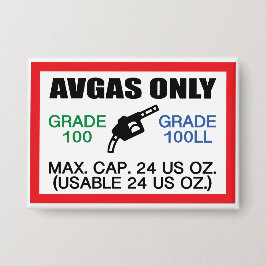 alleen AVGAS/100LL-brandstof Button